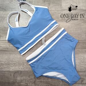 Blooming Jelly Crop Bikini Swimsuit Size S